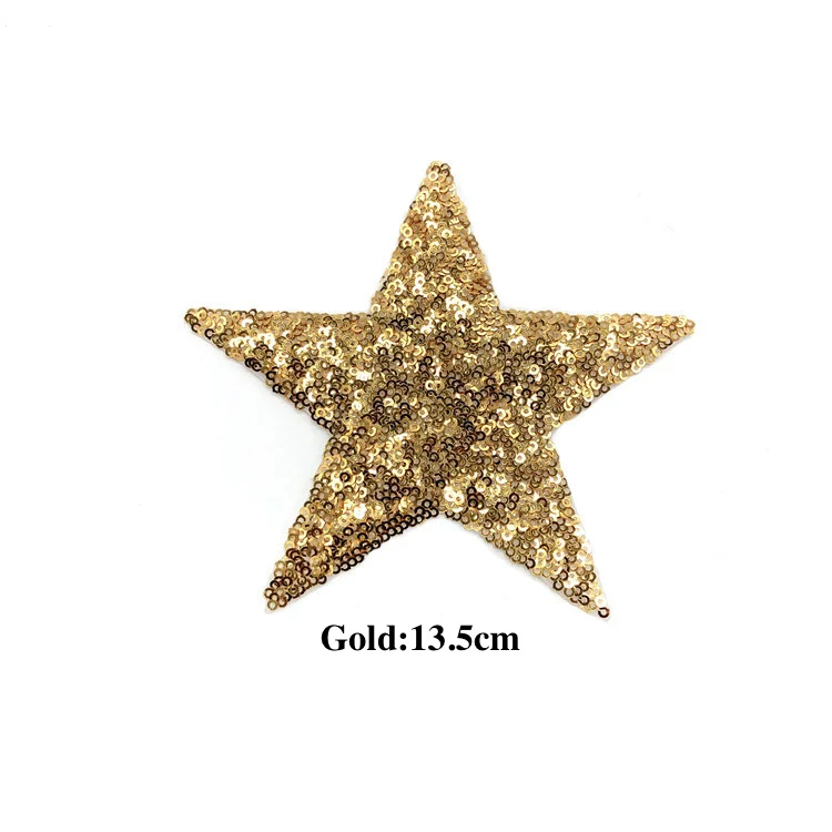 1 шт. Серебристые золотистые блестки со звездами патчи для одежды детская