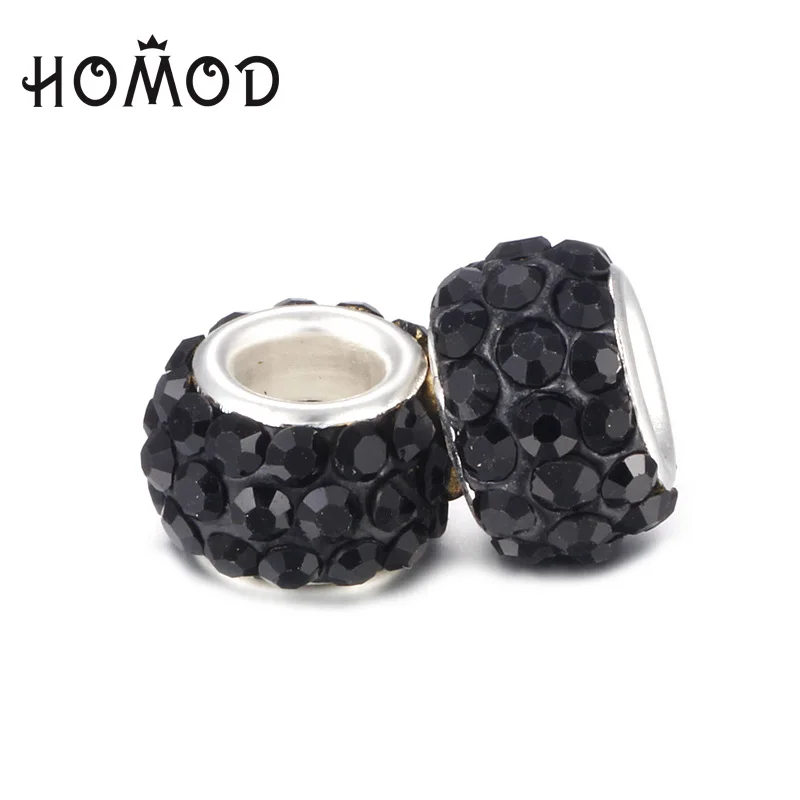 19 HOMOD модные 19 цветов DIY Стразы из смолы бусины Подходит для PandoraFits бренд подвески, браслеты, ожерелья Европейский ювелирные изделия - Окраска металла: 19
