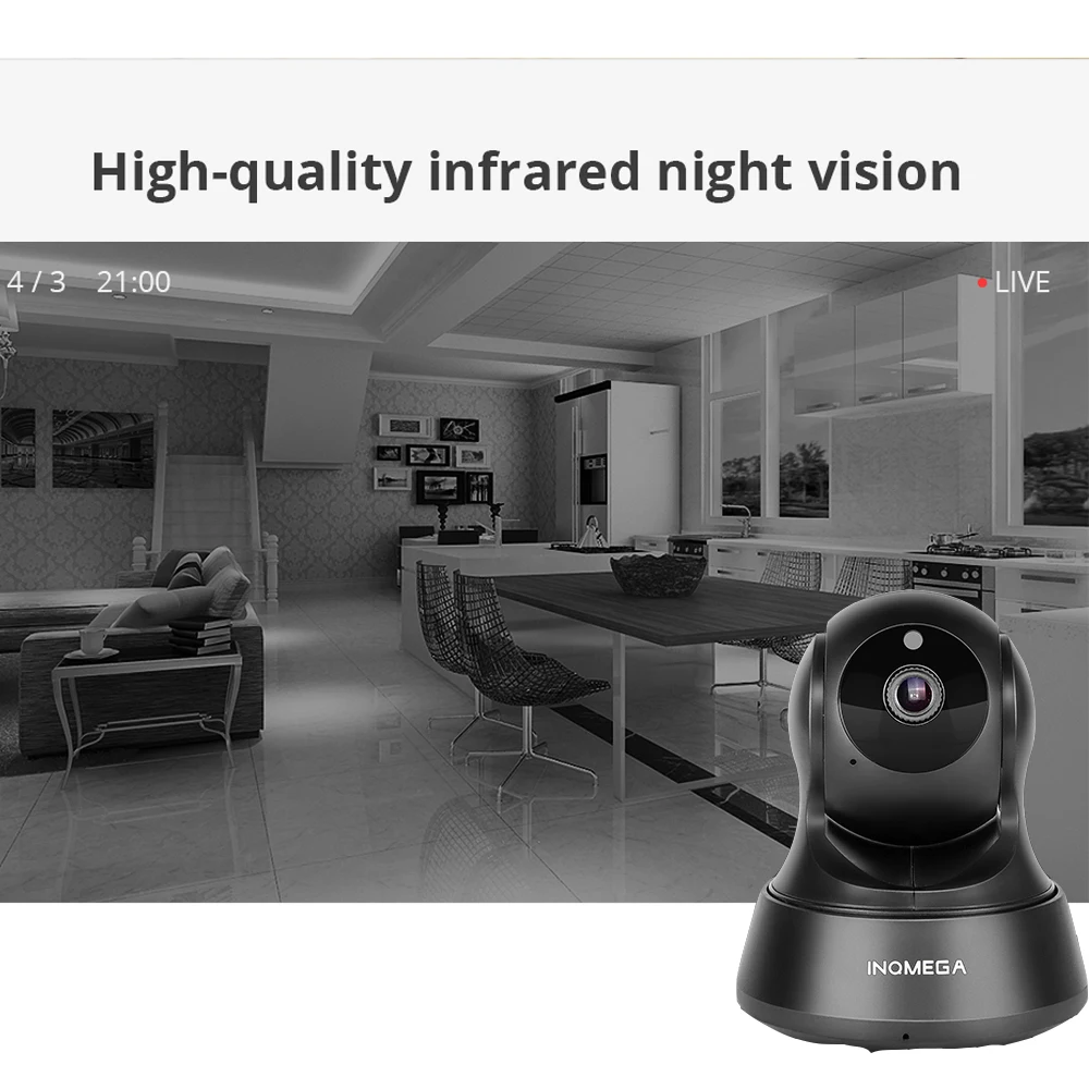 Камера видеонаблюдения INQMEGA 720P Беспроводная сетевая камера с облачным