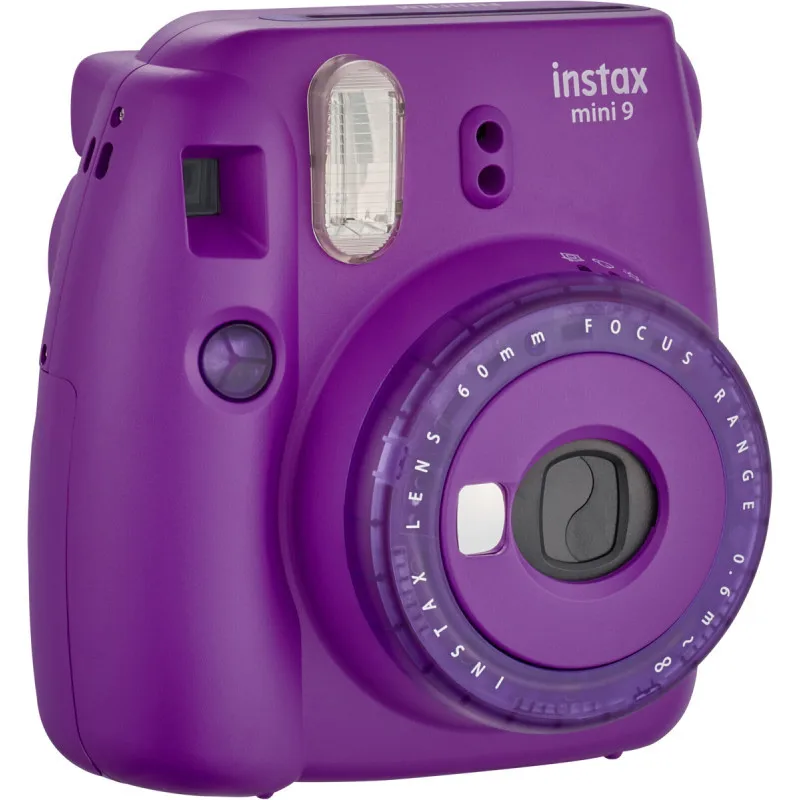 Fujifilm Instax Mini 9 камера новая прозрачная желтая фиолетовая Fuji мгновенная обновленная мини 9 мини 8 фотокамера+ цветной фильтр
