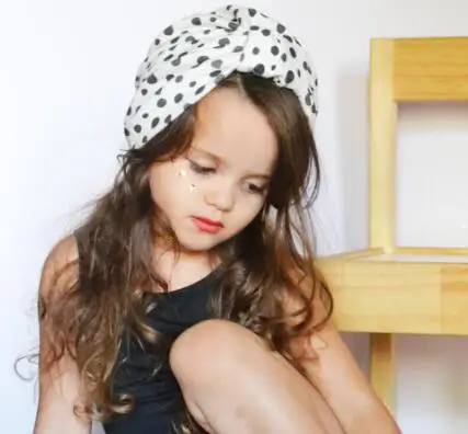 1 шт. детская вязаная шапка-тюрбан с бантом | Детская одежда и обувь