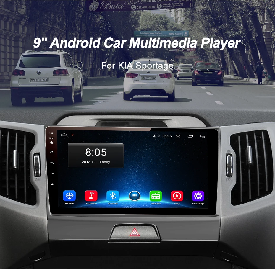 Junsun 2 Din мультимедийный видео плеер Android 8,1 gps навигация для KIA Sportage 3 4 2010- хэтчбек головное устройство без dvd слот
