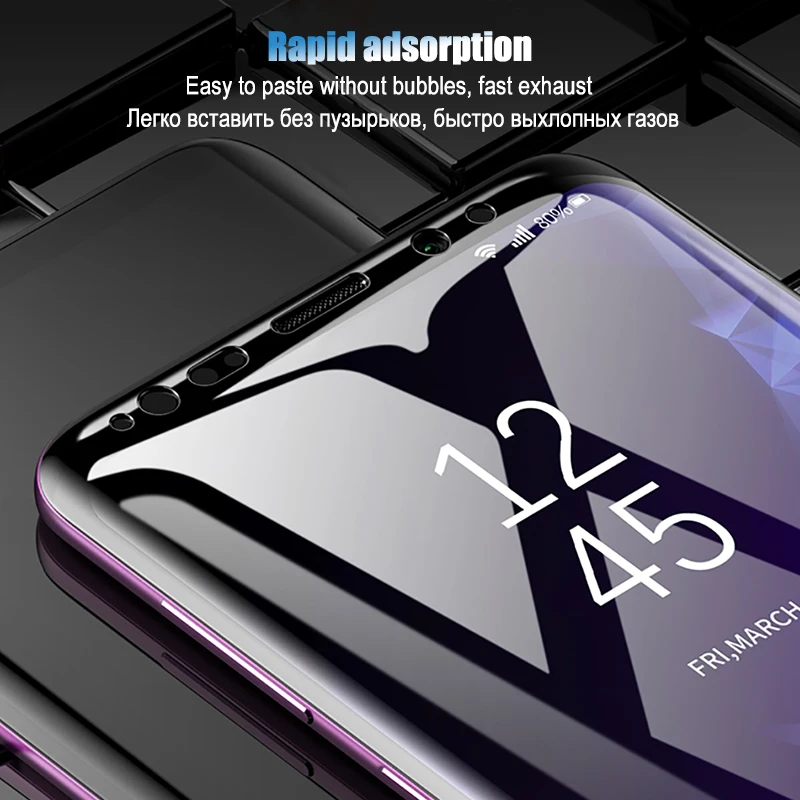 3D изогнутые полный Экран защитный (не клей) закаленное Стекло для samsung S8 S9 плюс Galaxy