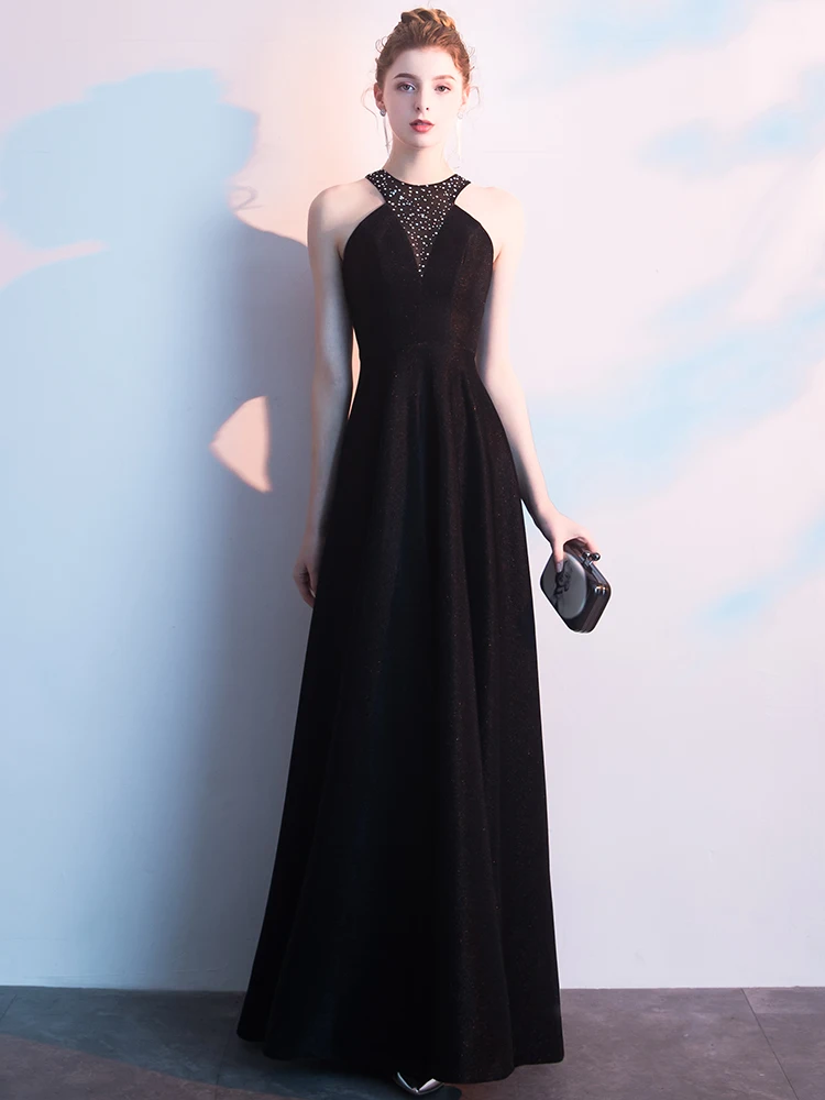 Выпускные платья с блестками Вечернее платье Crystal A Line Party Real Image Элегантный
