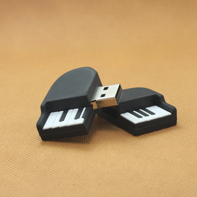 Флеш-накопитель в форме пианино Pen Drive 4 гб 8 гб 16 гб 32 гб 64 гб USB-диск 2.0, флешка с нотами музыки, пендрайв, память-трубка У-диск, подарок.