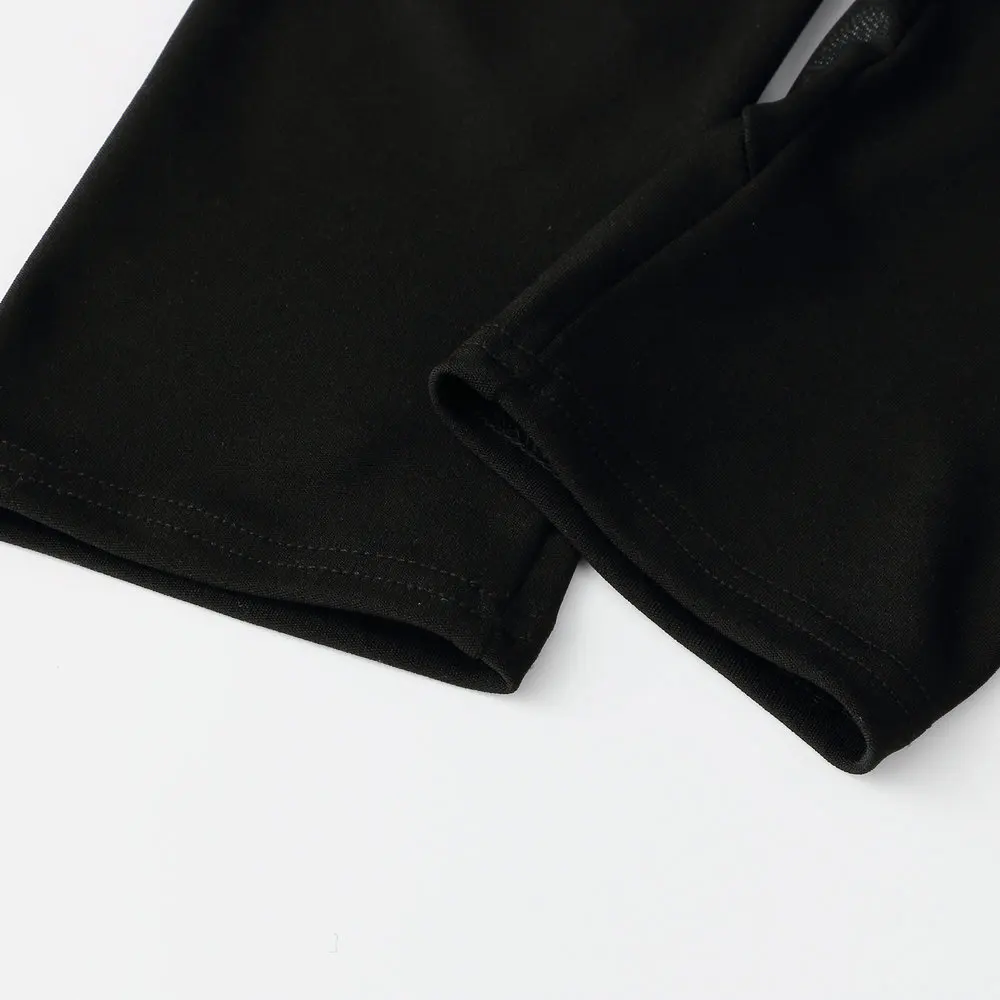 Sexy Women Leggings Gothic Insert Mesh Design Trousers Pants Big Size Black Capris Sportswear New Fitness Leggings