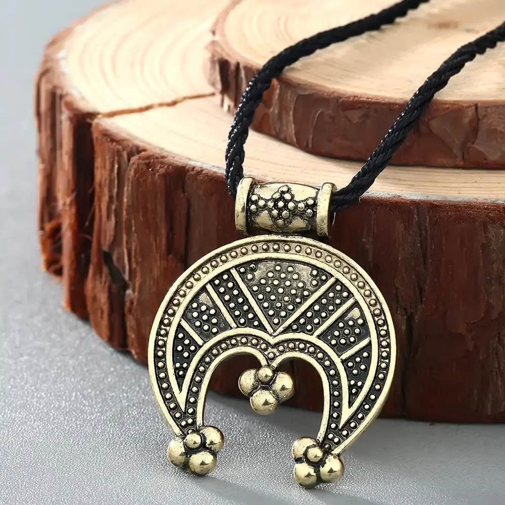 Chereda Tricorn Lunula женское ожерелье s защитный амулет Мужская веревка цепочка