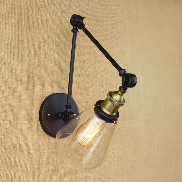 Светодиодный настенный светильник IWHD в стиле лофт Эдисона стеклянный абажур