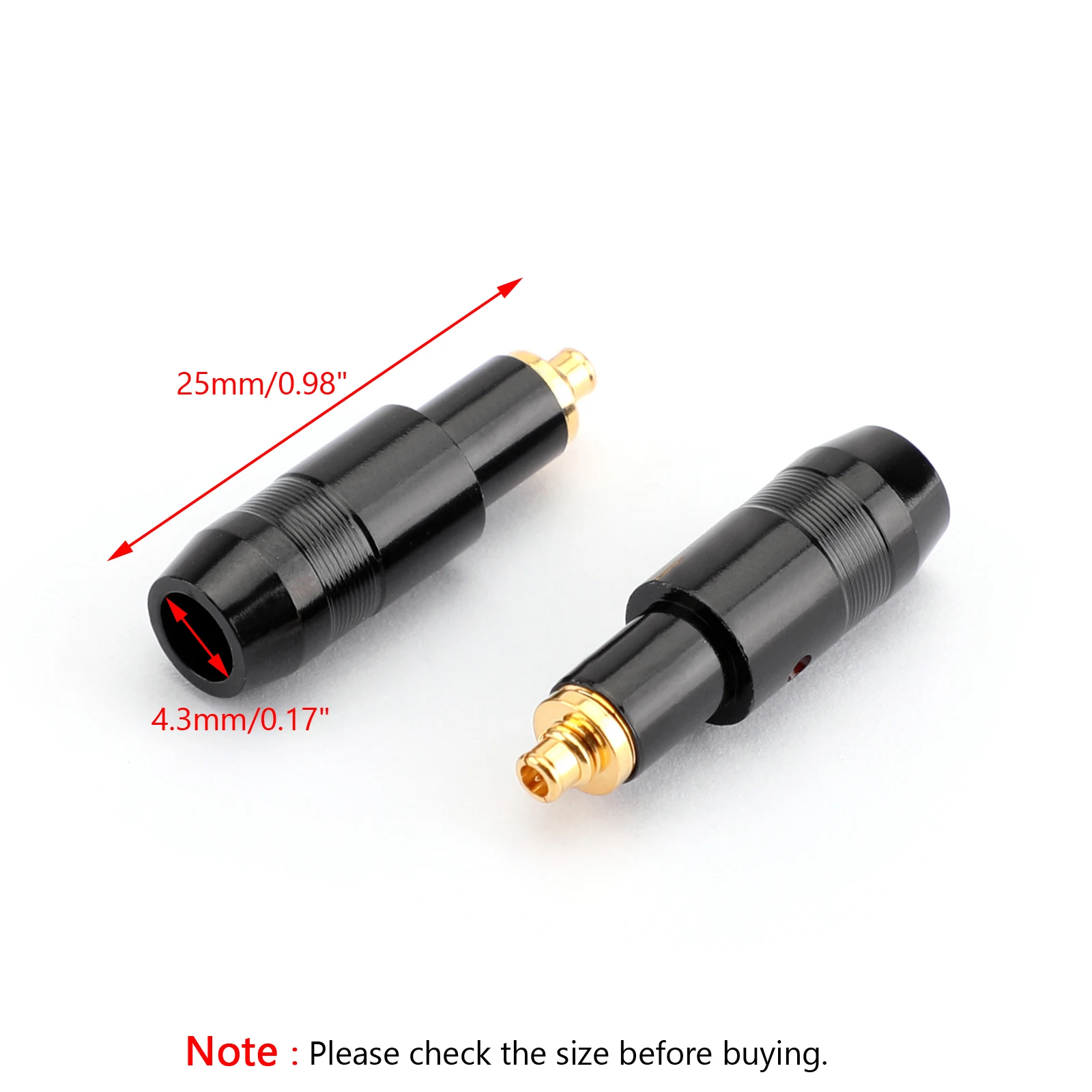 Areyourshop Наушники DIY контактный позолоченный Аудио разъем для MMCX 1840 1440 1540 серебряный черный разъем