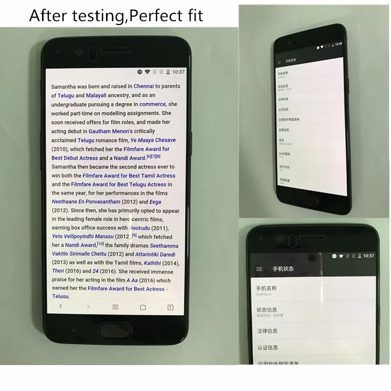 Защитное стекло Oneplus 5 закаленное для 1 + оригинальная Защитная пленка oneplus5 9H 2.5D