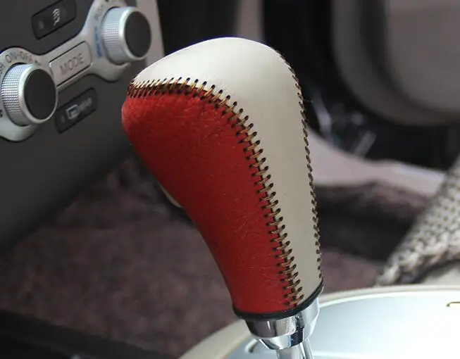redcerscent white Топ из натуральной кожи ручка переключения передач для Nissan Teana для Nissan Muran чехол ппц cpr ручка чехол на рычаг переключения передач Ручка cpt - Название цвета: redcerscent white