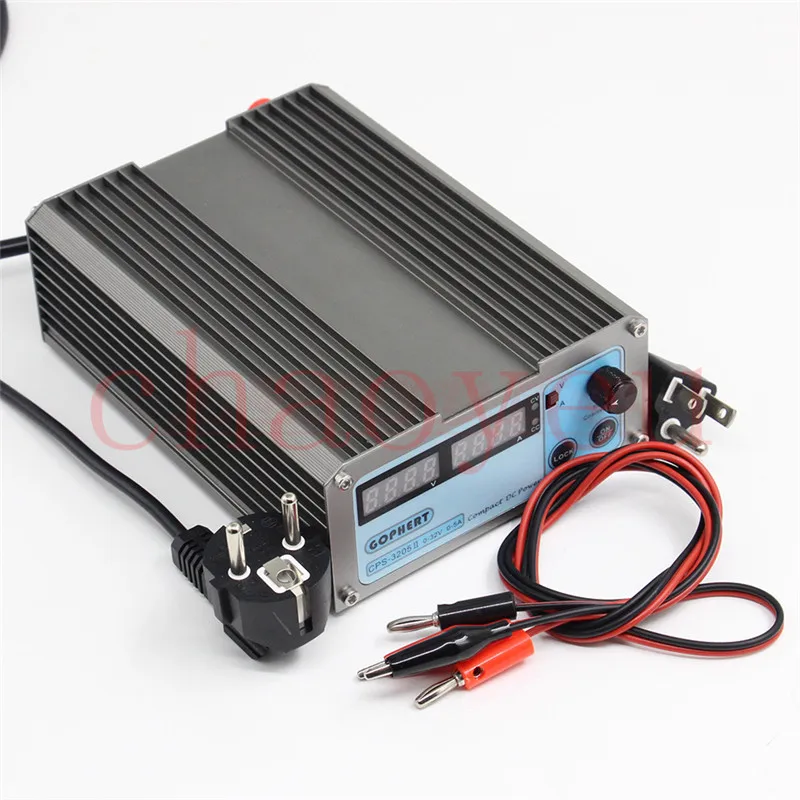 Мини-cps-3205II источник питания постоянного тока+ провод с зажимом типа "банан"(EU UK US) адаптер OVP/OCP/OTP низкая мощность 110 V-230 V 0-32v 0-5A CPS-3205 - Цвет: CPS3205II A