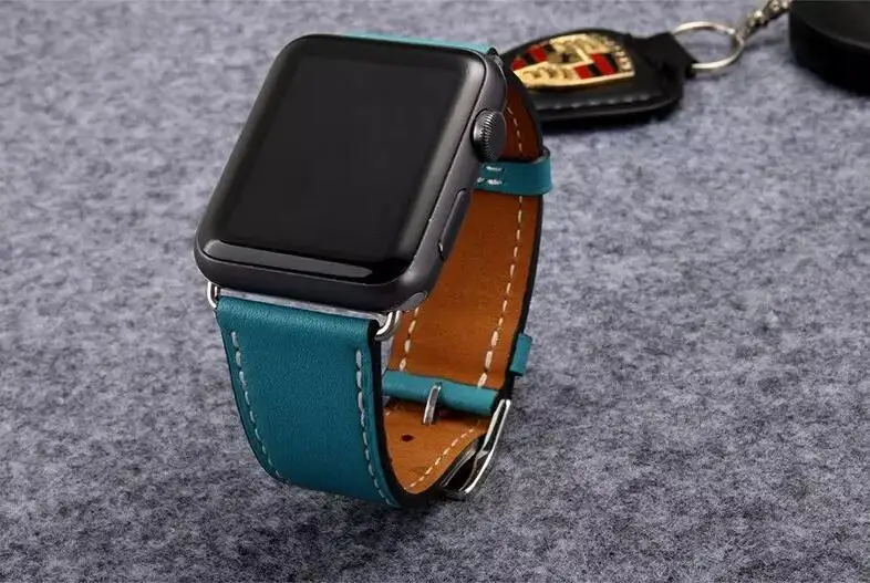 Высококачественная кожаная Петля для iWatch 40 мм 44 мм спортивный ремешок для Apple watch 42 мм 38 мм Серия 1 2 3 4 5