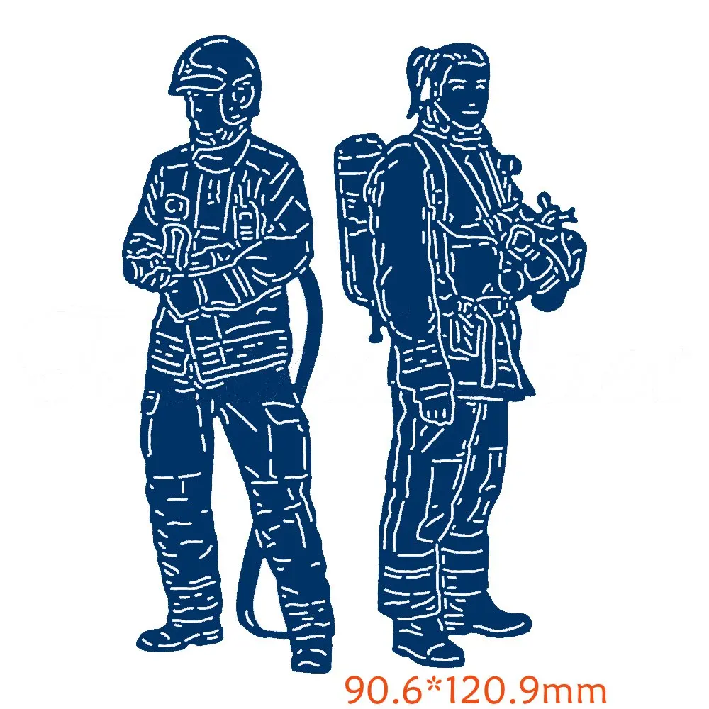 H3175 firemen Свадебная девушка пожарный Невеста Вырубные штампы DIY Скрапбукинг Фотоальбом тиснение для подарочных открыток рукоделие принадлежности - Цвет: H3175 firemen