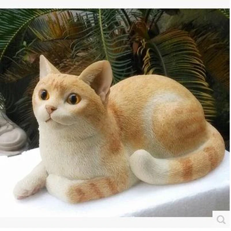 Имитация кота из смолы украшения для домашнего стола Красивые Животные|decorative gift