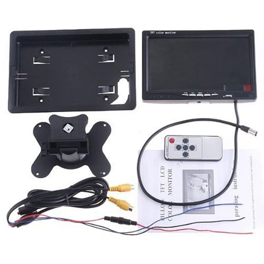 Цветной автомобильный монитор 7 &quotTFT LCD 2 видео вход подголовник DVD