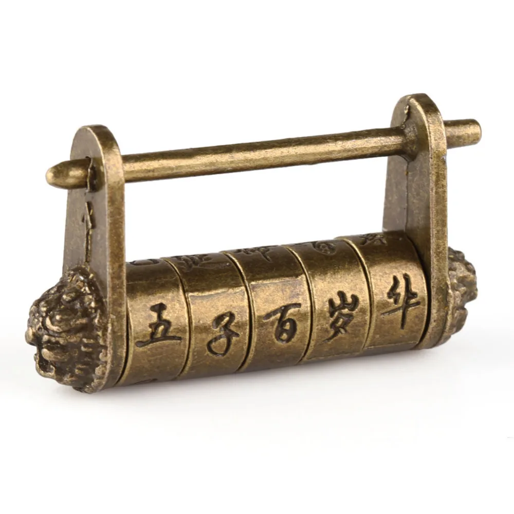 Высокое качество китайский старинный старый стиль пароль латунь резное слово