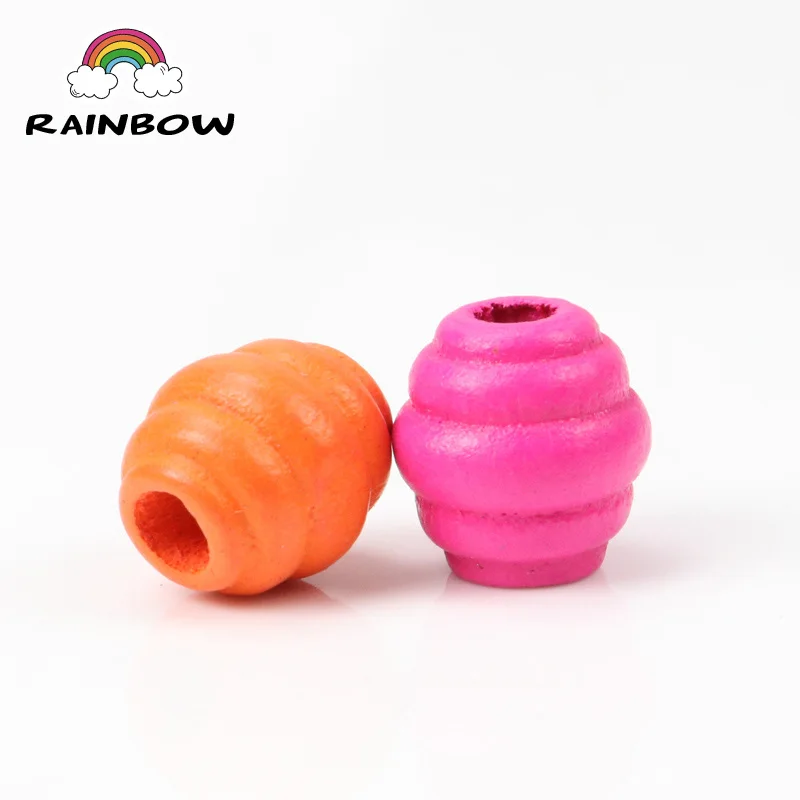 Круглые бусины в форме Whorl из деревянного материала для самостоятельного