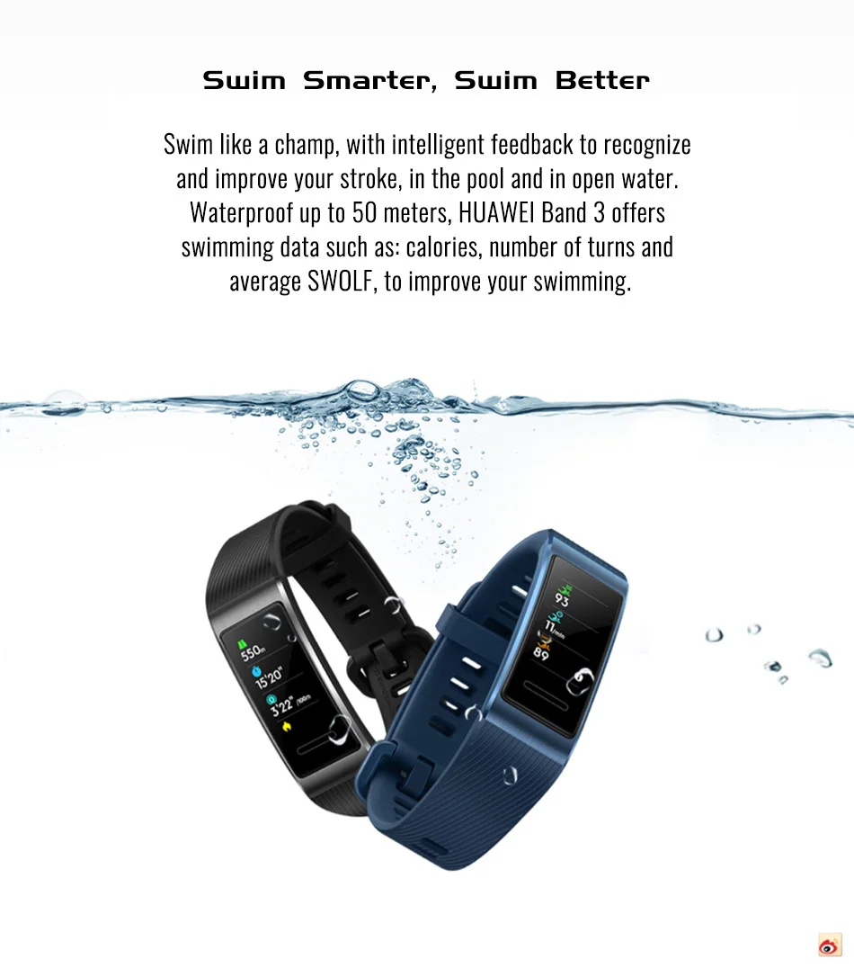 huawei Band 3/Redmi 3 Pro Smartband металлический каркас, активно-матричные осид, полный Цвет Дисплей сенсорного экрана Плавание ход сердечного ритма Сенсор сна