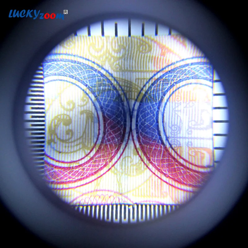 Luckyzoom ручной светодиодный освещенный увеличитель оптический Стекло Лупа со