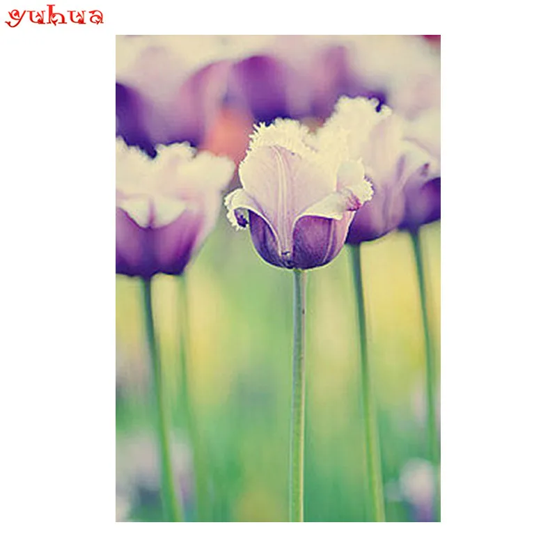 Full Round Diamond mosaic Flowers 5D DIY embroidery Cross stitch tulip Square painting Loves 25 | Дом и сад
