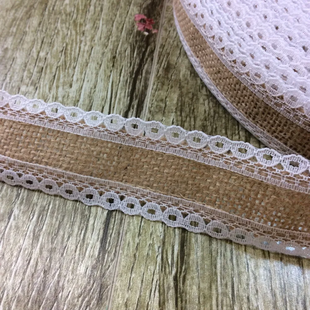 

2,5 см пеньковая веревка, декоративный кружевной материал, плоское джутовое льняное кружево «сделай сам», кружево ручной работы на Рождество...