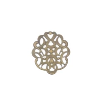 miaochi diy 10pcs antique bronze filigree wraps flower connectors metal crafts gift decoration diy findings 5746mm
