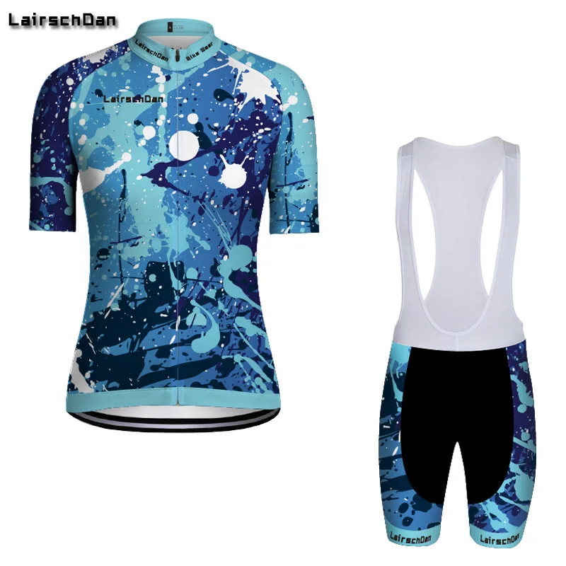 LairschDan 2018 Красивая Для женщин Vélo короткий рукав велосипед Костюмы летние дышащие