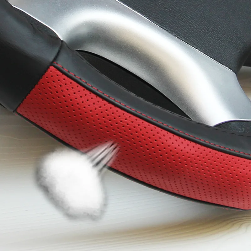 Чехол на руль автомобиля оплетка из воловьей кожи для руля 36 38 40 42 45 47 50 см|Чехлы