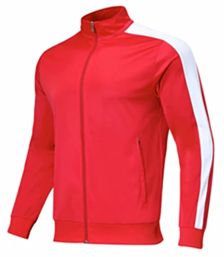 Red jacket ZMSM новые длинные парные мужские и женские Беговые комплекты для тренировок на открытом воздухе, фитнеса, футбола, куртки и штаны, пальто на молнии размера плюс, спортивный костюм - Цвет: Red jacket