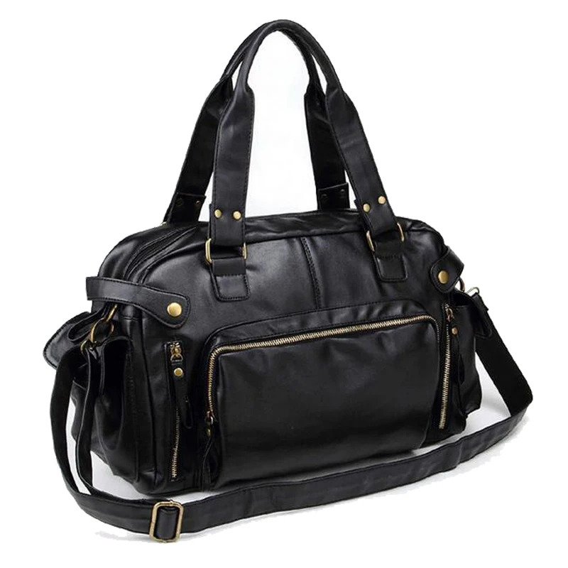 High Quality Leather Sports Bag Men Handbags Gym Cowhide Men Gym Bag Men's Travel Bags Laptop Briefcase Bag for Man