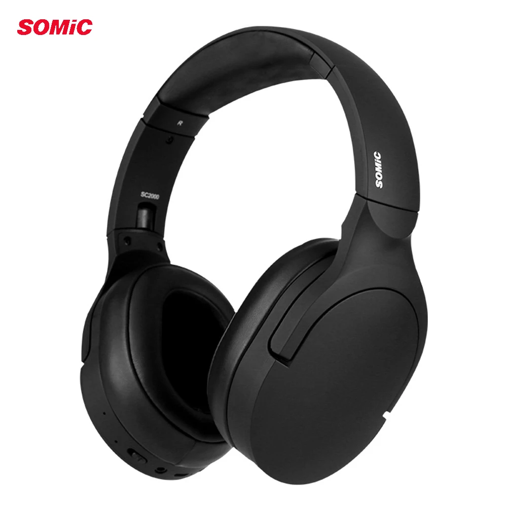 SOMIC SC2000 беспроводные наушники Bluetooth гарнитура наушники регулируемые наушники с микрофоном для ПК мобильного телефона Mp3 ноутбука