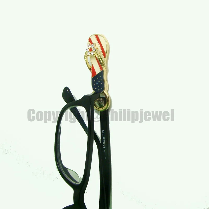 Новые шлепанцы дизайнерские эмалированные кристаллы флаг Amarican прочный