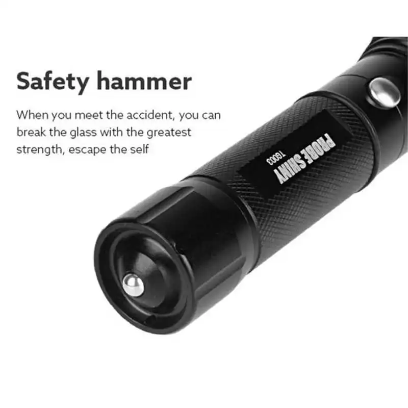 PROBE SHINY X800 Zoomable XML T6 LED Tactical Flashlight+18650 Battery+Charger+Case powerful led flashlight #3o4 | Лампы и освещение