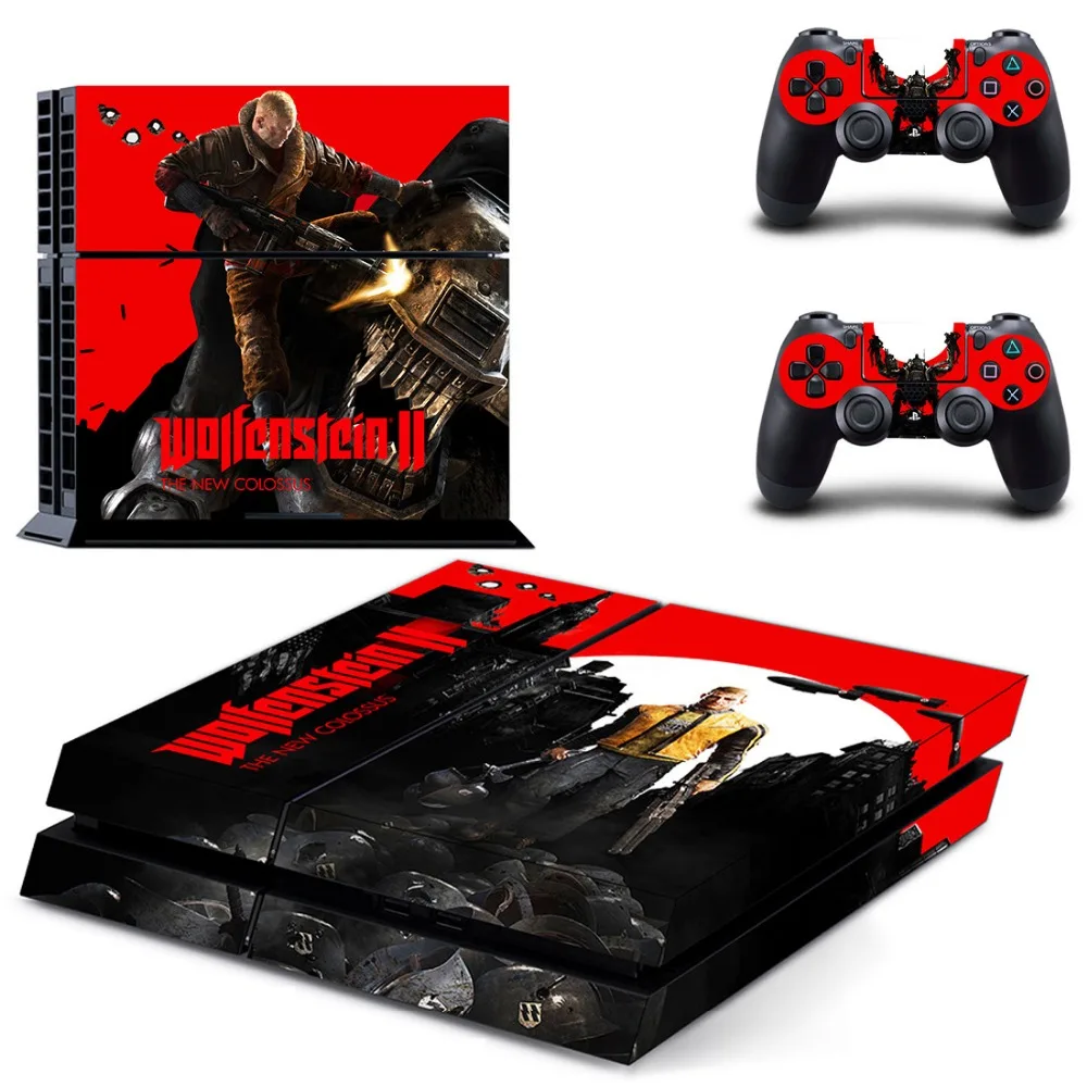 Вернуться в замок Wolfenstein PS4 полный стикер кожи лицевые панели для Sony playstation 4