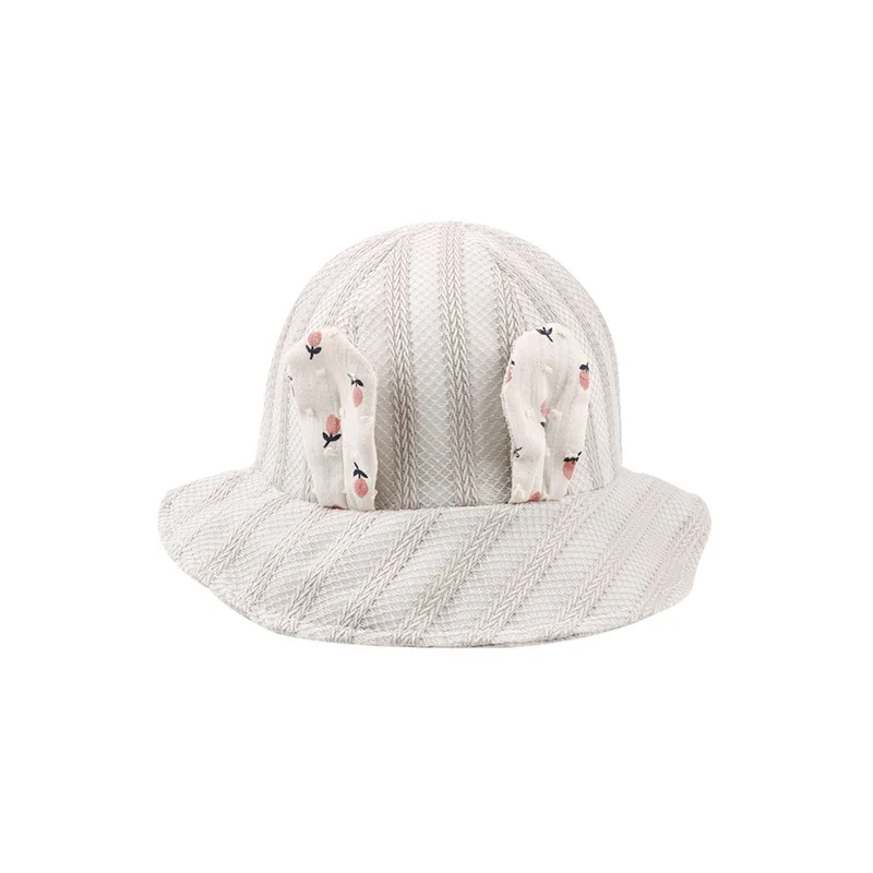 Сетчатая Детская шляпа с заячьими ушками для девочек Панама летняя детская