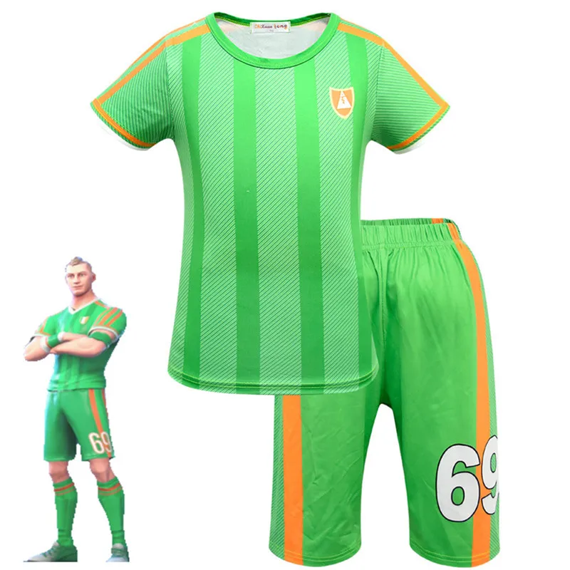 z1644 Fortnited enfant/детская одежда для костюмированной вечеринки для мальчиков с изображением воздушного персонажа голубого футбола; карнавальные костюмы; вечерние костюмы ниндзя; забавная одежда - Цвет: z1644