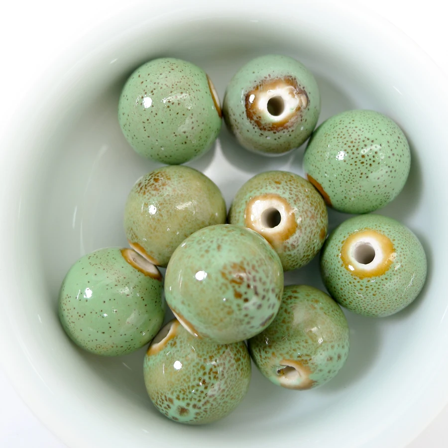 

18# 10pcs China Ceramic Beads China Yoga Porcelain Bead For Jewelry Making 18mm Free Shipping #A124A