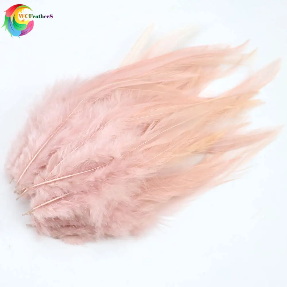 Baby pink 4-6 дюймов окрашенные натуральные перья петуха для DIY ювелирных изделий/наращивание волос/Аксессуары Ремесло Украшение Шлейф 50 шт./лот - Цвет: Baby pink