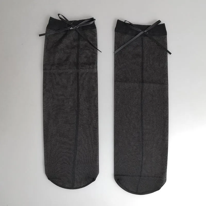 [COSPLACOOL] Модные дизайнерские пикантные Туфли носки с бантиком ультра тонкие