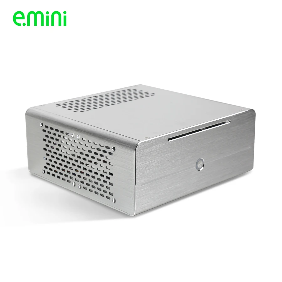 Realan алюминиевый мини ПК itx настольный чехол с источником питания E i7 слоты черный
