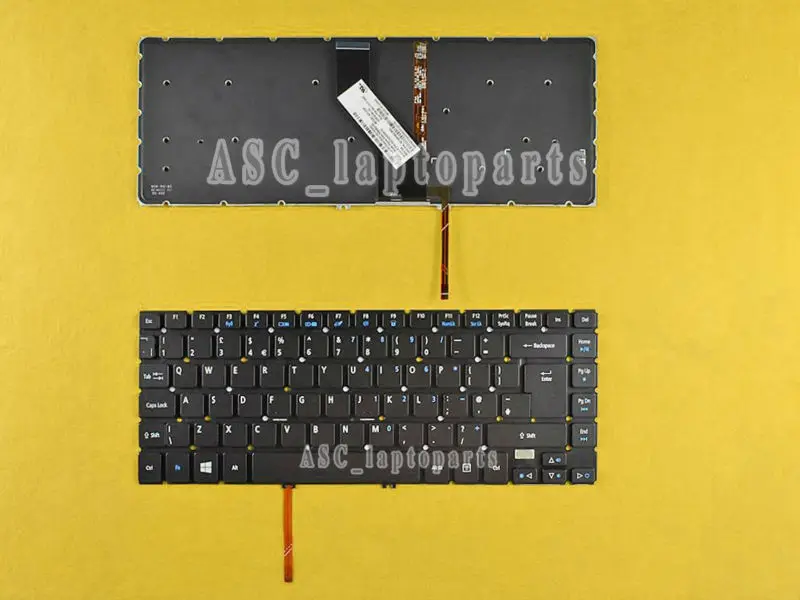 Клавиатура Acer Aspire для ноутбуков новая английская клавиатура черная с подсветкой