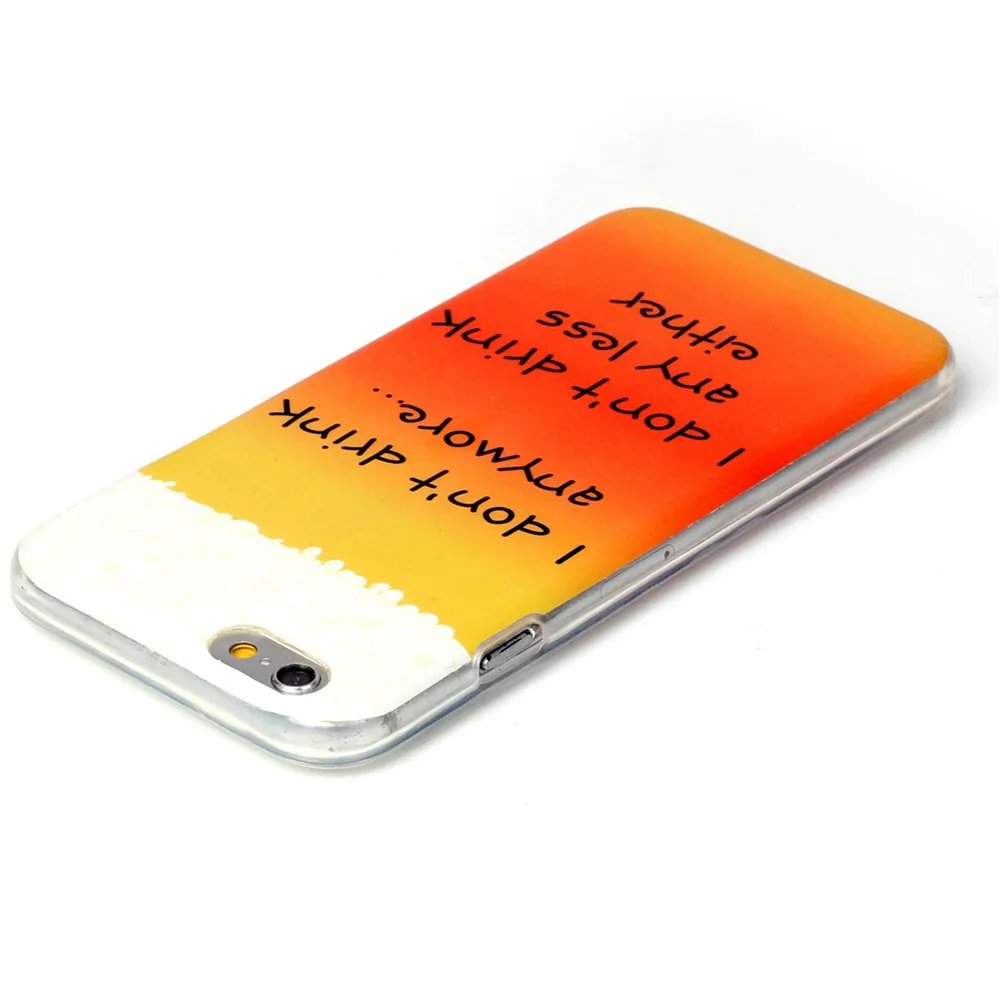 2016 Пива ТПУ Мягкая Gasbag Обложка Чехол Для iPhone 6 S 4.7 дюйма|case cover ipad|case ncover work |
