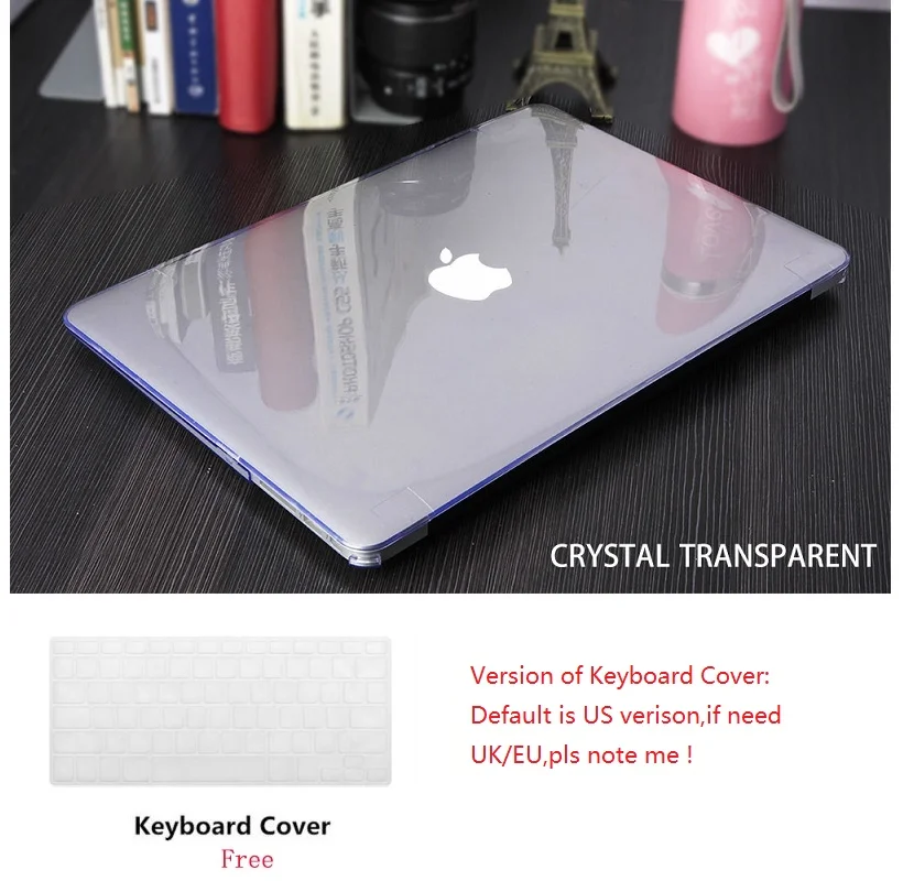 Кристальный чехол для ноутбука Apple Macbook Pro Retina Touch Bar & ID Air 11 12 13 3 15 4 дюймов жесткий +