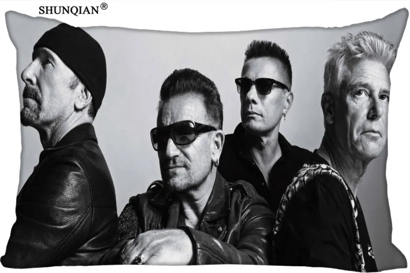 

LUQI Valentine's Day Gift cotton Pillow Cover Irish Rock Band U2 Decorative pillowcase Room Pillow Covers