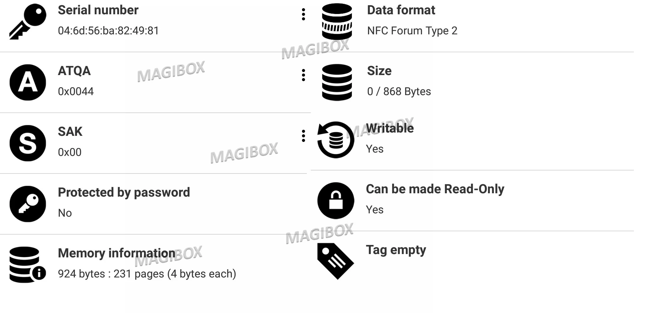 NFC Card High Capacity 216Chip PVC card Key tags universal RFID tag 888 bytes | IC/ID