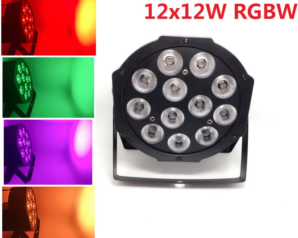 RGBW 4в1 12x12 Вт led par DMX сценические огни бизнес Led плоский Par высокомощный свет с