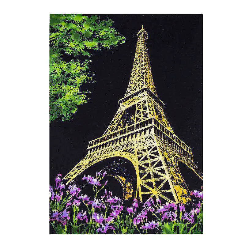 DPF colorful urban series city night scene scratching paintings around the world creative birthday gifts - Цвет: caisetieta