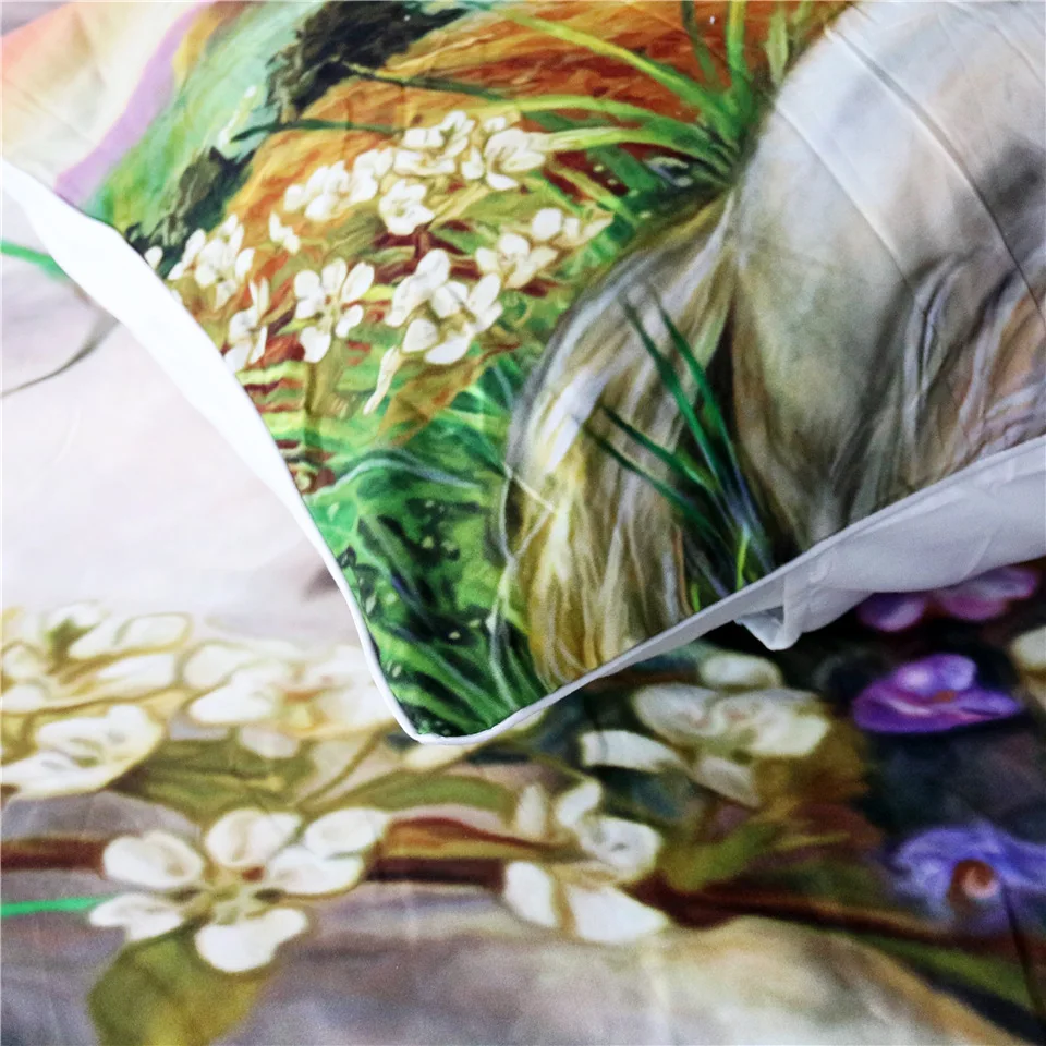 Набор постельного белья с 3D единорогом королевского размера Pegasus картина маслом