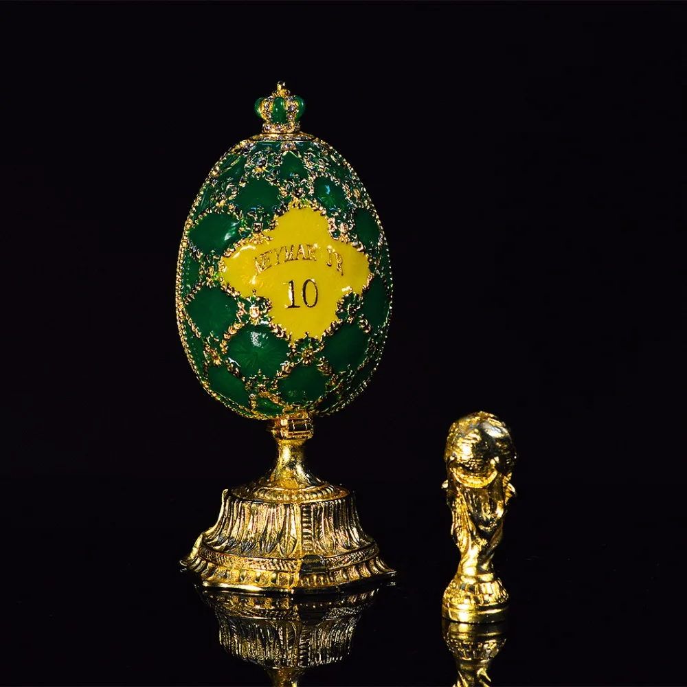 QIFU Новое поступление лучший подарок яйцо Faberge в стиле Российской футбольной